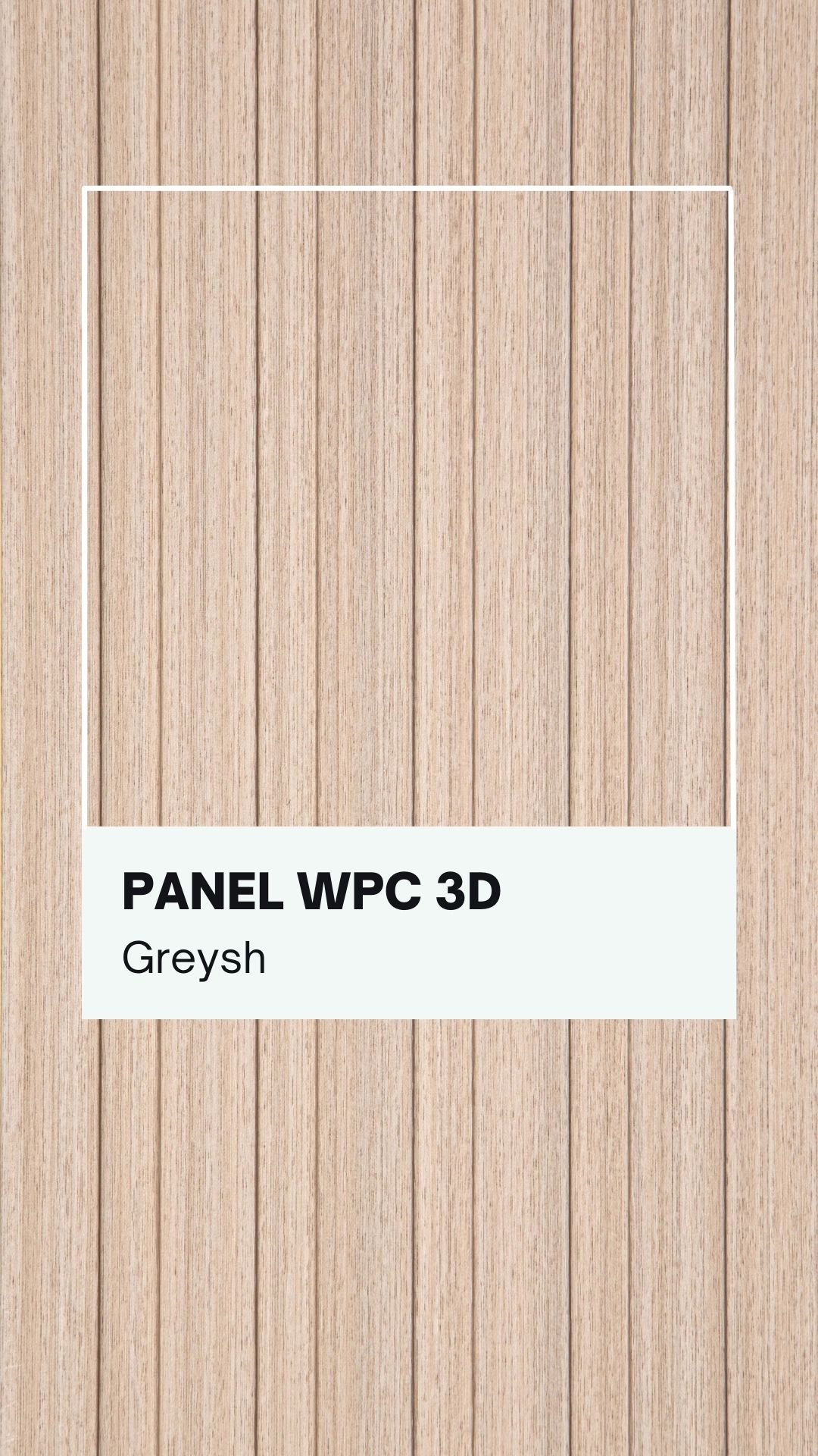 Panel decorativo wpc tipo madera 3d tono Greysh para muro interior