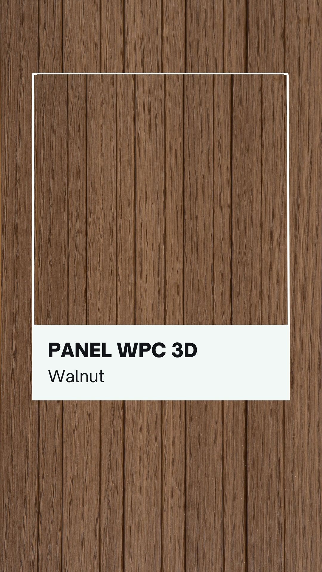Panel decorativo wpc tipo madera 3d tono Walnut para muro interior