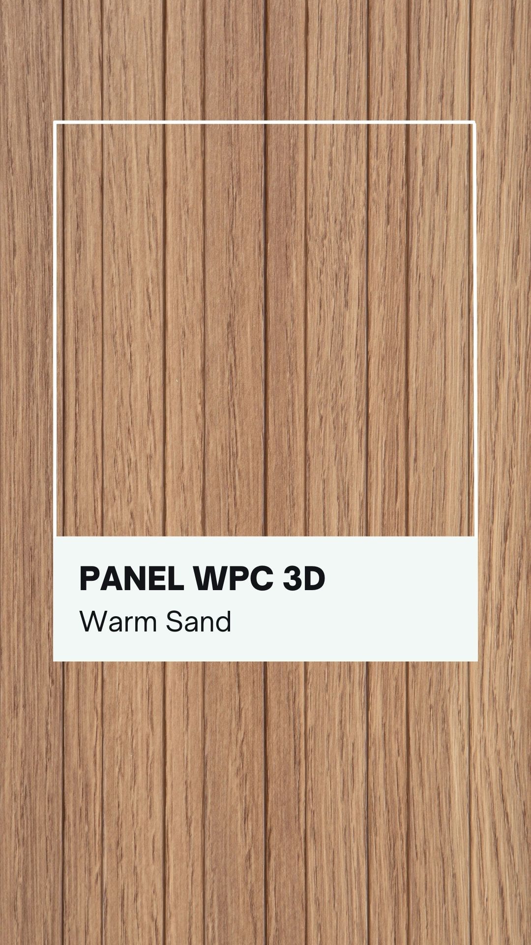 Panel decorativo wpc tipo madera 3d tono warm sun para muro interior