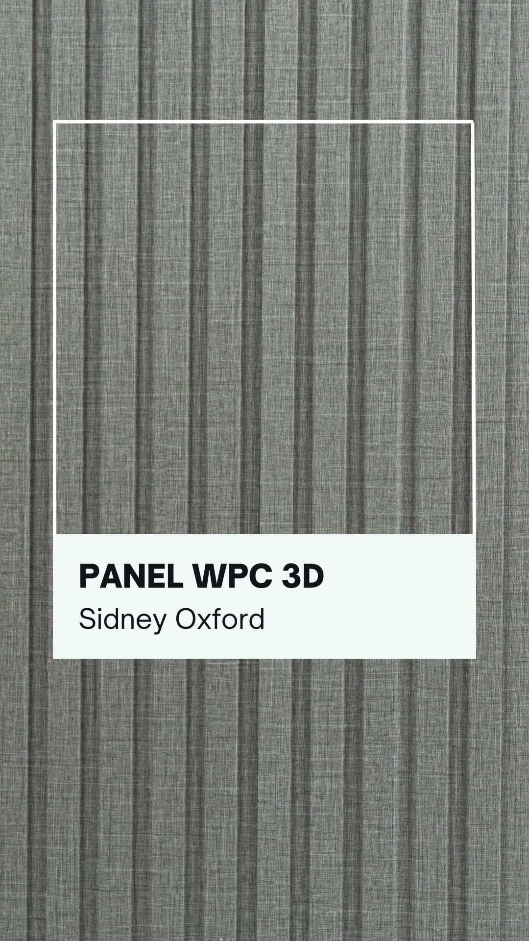 Panel Decorativo WPC 3d tipo tela Sindey Oxford, para muro interior