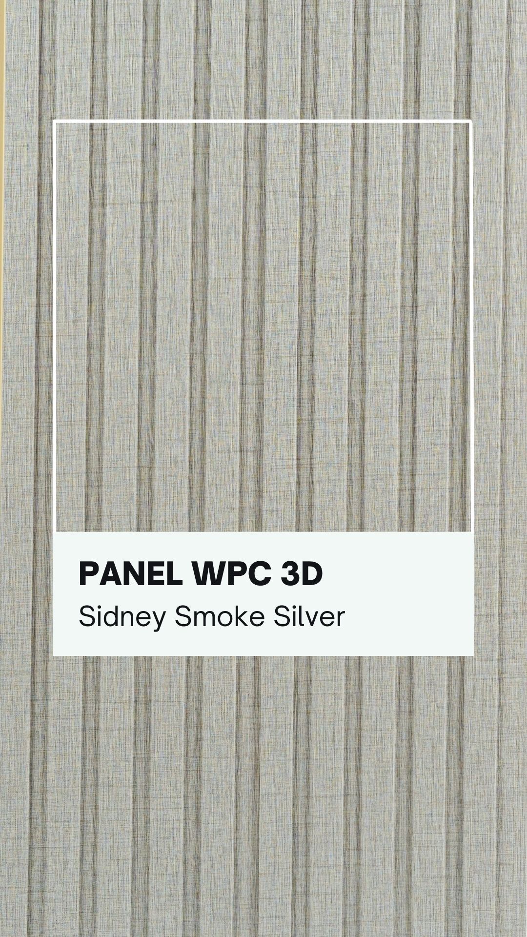 Panel Decorativo WPC Liso tipo tela Sindey smoke Silver, para muro interior