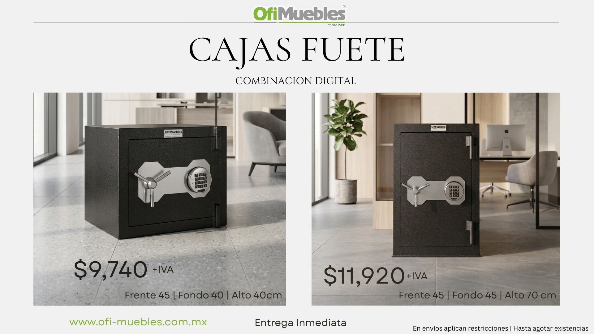 Portada cajas fuertes Ofimuebles